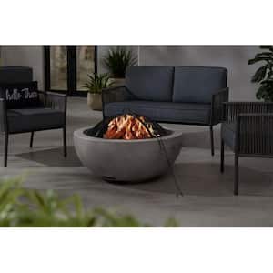 Forestbrook 36 in. x 20.75 in. Round Outdoor Concrete Wood Burning Fire Pit