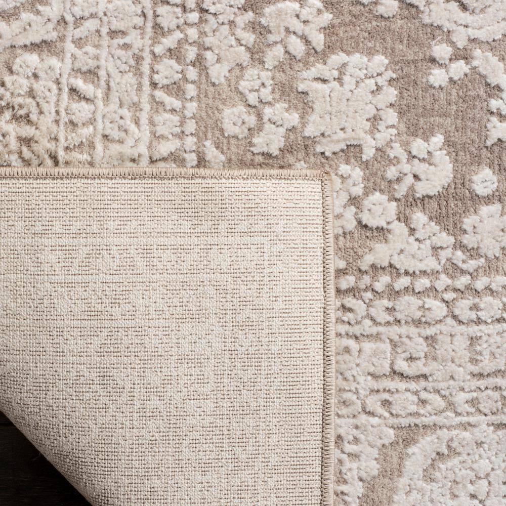 Elegant Floral Charm 9' x 12' Hand-Knotted Area Rug in Gray