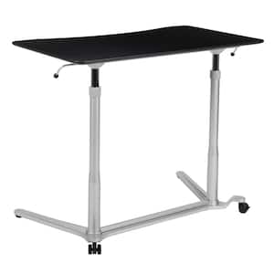 37.4 in. Rectangular Black/Silver Standing Desks with Adjustable Height