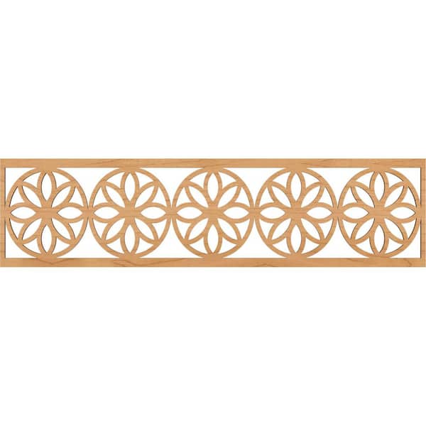 Ekena Millwork Blume Fretwork 0.25 in. D x 47 in. W x 12 in. L Maple Wood Panel Moulding
