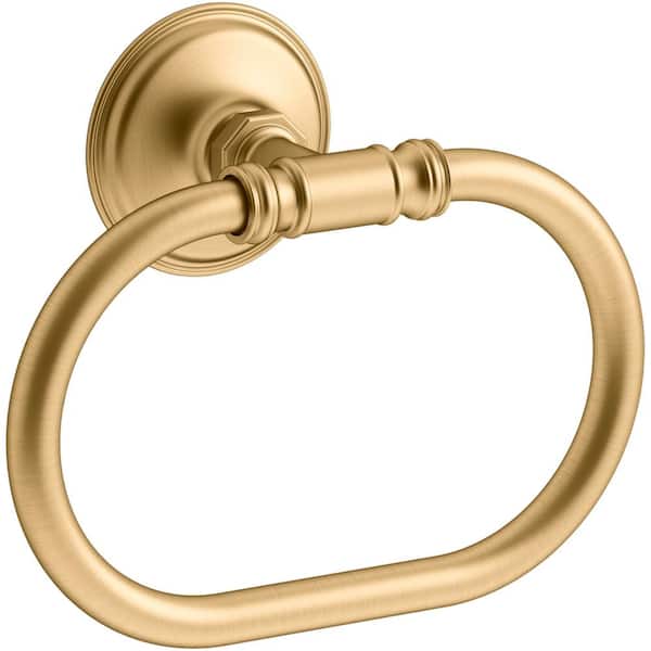 KOHLER Eclectic Wall Mounted Towel Ring in Vibrant Brushed Moderne Brass