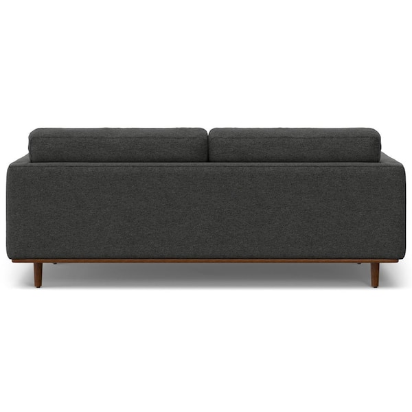 Simpli Home Morrison 88.5 in. Wide in Straight Arm Woven-Blend