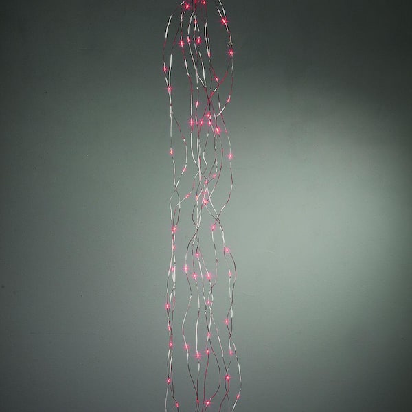 String Light Glow Everlasting Glow 120-Light LED Red 10 Strand Indoor/Outdoor Multi ...