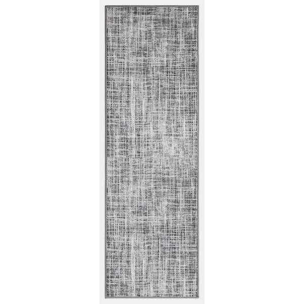 Concord Global Trading Eden Collection Modern Marvel Ivory 2 ft. x 7 ft. Machine Washable Abstract Indoor Area Rug