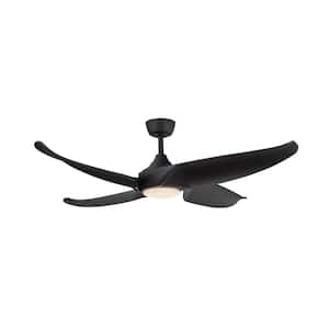 Coronado 56-in 1 Light Matte Black Integrated LED Smart Ceiling Fan