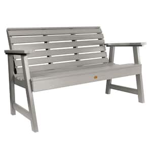 Weatherly 4 ft. 2-Person Harbor Gray Recycled Plastic Outdoor Garden Bench
