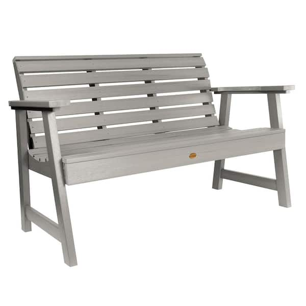 Highwood Weatherly 4 Ft 2 Person Harbor Gray Recycled Plastic Outdoor   Highwood Outdoor Benches Ad Benw4 Hgr 64 600 