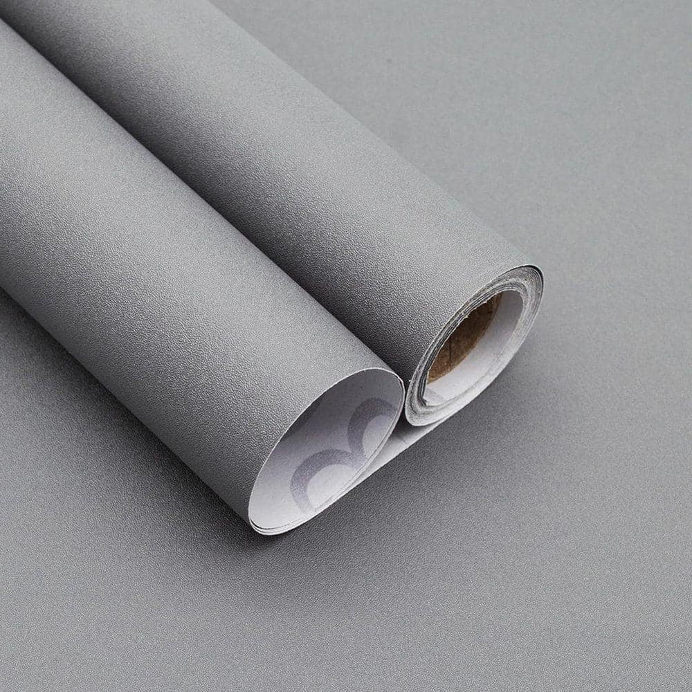 Matte Contact Paper Gray Matte Contact Paper Peel and Stick Wallpaper Roll Z0D6R3956B - The ...