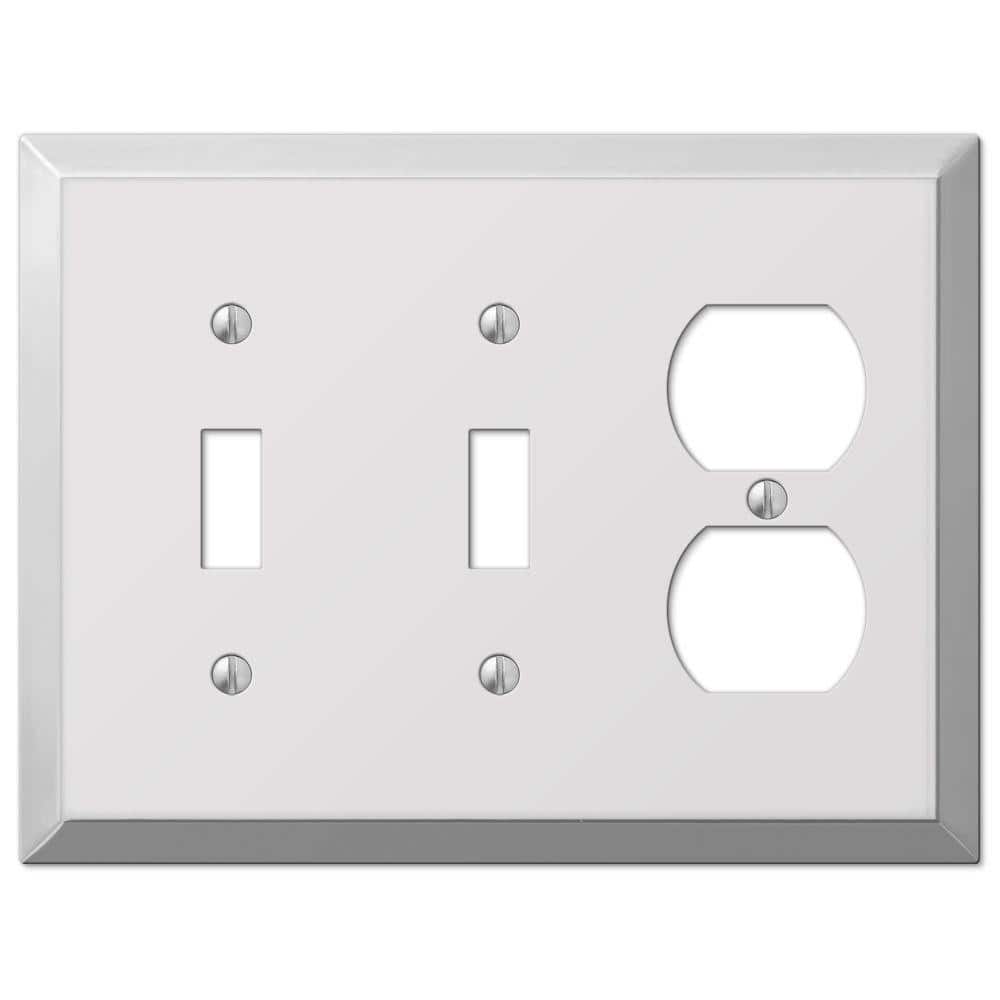 Metallic 3 Gang 2-Toggle and 1-Duplex Steel Wall Plate - Polished Chrome price history on PriceWatchPro
