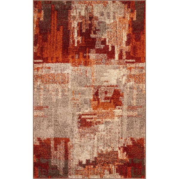 Unique Loom Autumn Cinnamon Multi 5' 0 x 8' 0 Area Rug