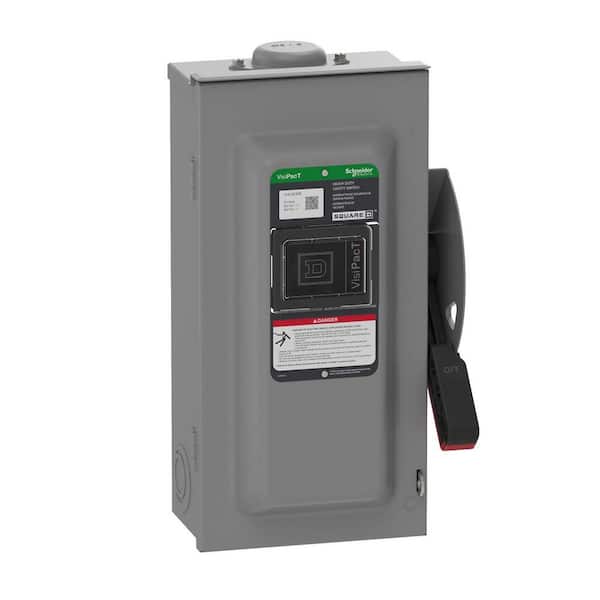 VisiPacT 100 Amp 600-Volt 3-Pole Non-Fusible Outdoor Heavy-Duty Safety Switch VHU363RB