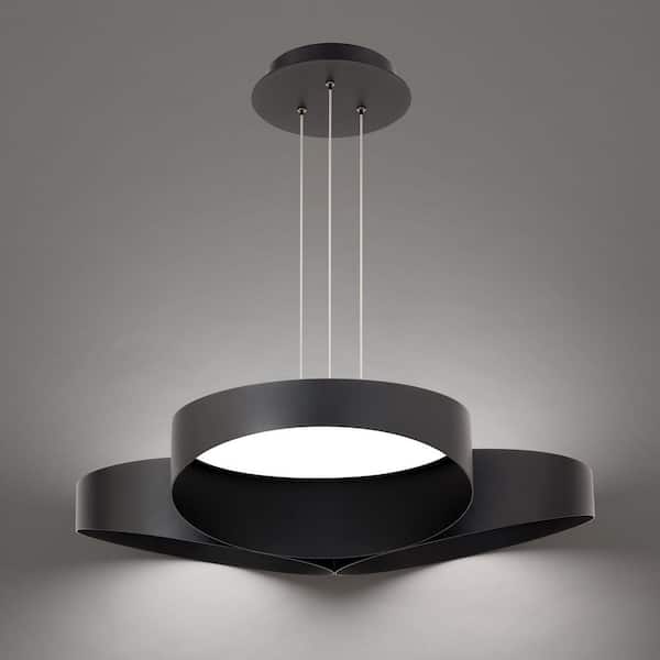 WAC Lighting Triolet 36 in. 3-Light Black Integrated LED