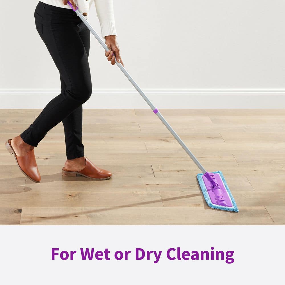 Rejuvenate Multicolor Microfiber Flat Mop Kit with Aluminum Handle