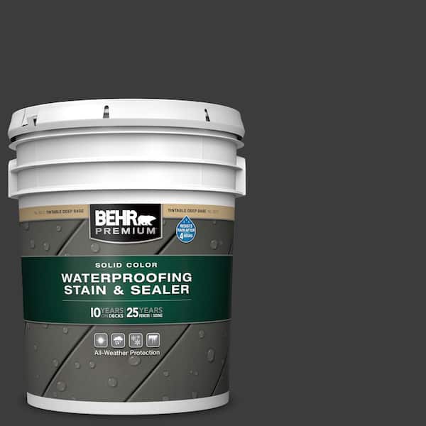 BEHR PREMIUM 5 gal. #MQ5-05 Limousine Leather Solid Color Waterproofing Exterior Wood Stain and Sealer