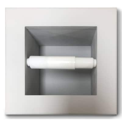 WG Wood Products Ridge White Recessed Plastic Toilet Paper Holder RID-7 -  The Home Depot