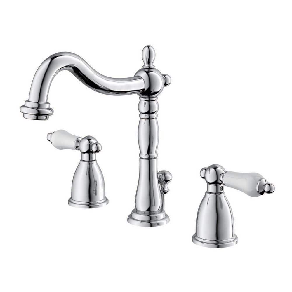 Heritage 8 in. Widespread 2-Handle Bathroom Faucet in Chrome price history on PriceWatchPro