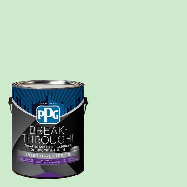 Break-Through! 1 gal. PPG1225-3 Applemint Semi-Gloss Door, Trim & Cabinet Paint