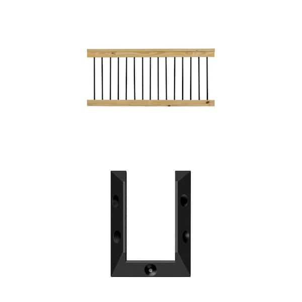Preassembled 6ft Wood Deck Railing Connector Kit