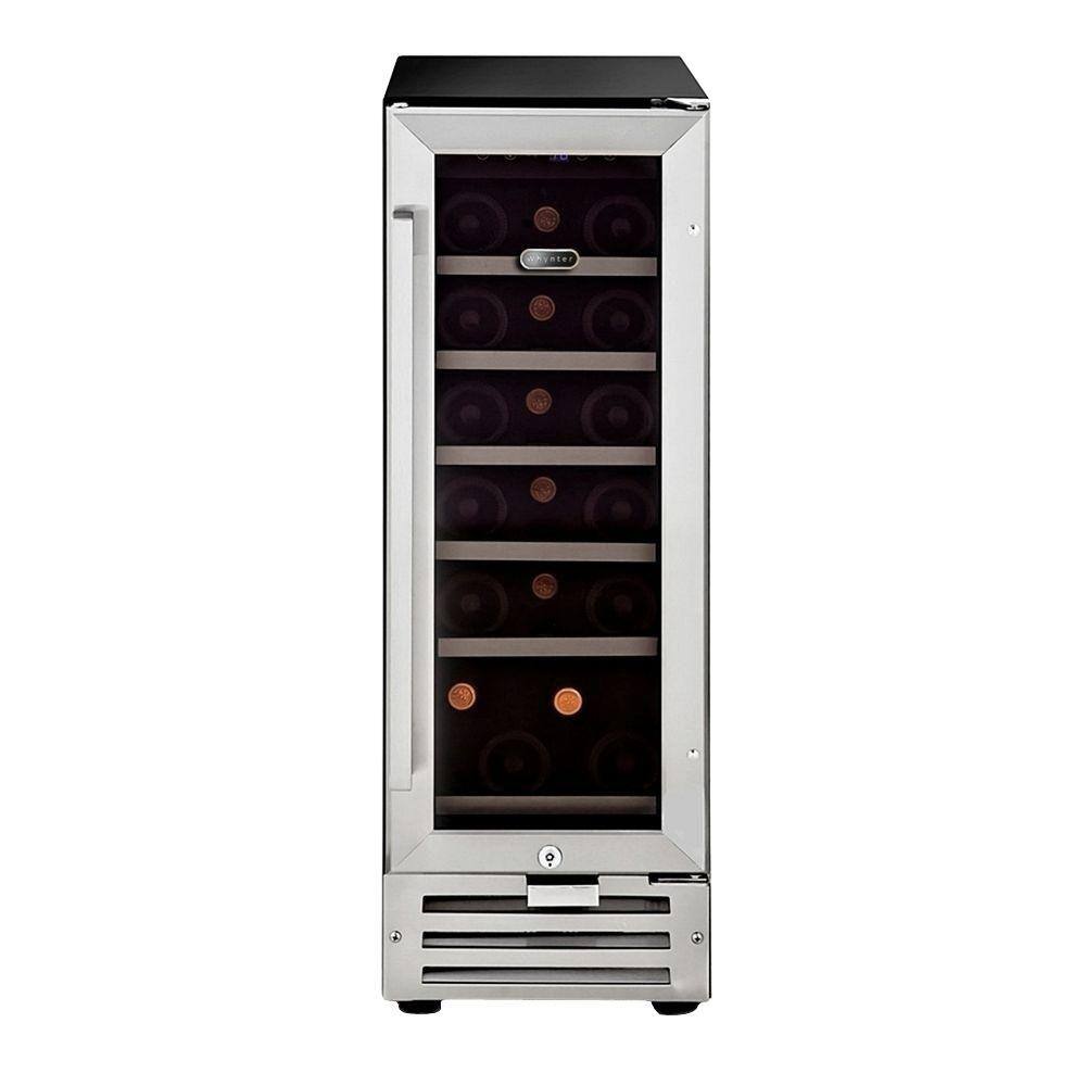 12 in. Single Zone 18 Bottles Undercounter Built-In Wine Cooler Refrigerator w/ Lock Stainless Steel LED price history on PriceWatchPro