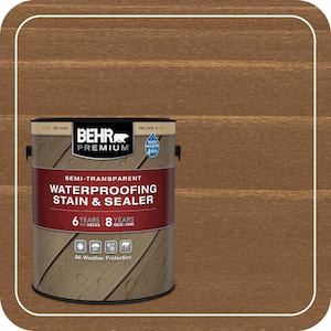 1 gal. #ST-141 Tugboat Semi-Transparent Waterproofing Exterior Wood Stain and Sealer