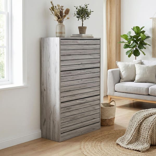 dresser with shoe storage Frances Rattan 3 Tier Cabinet, White - daals 5 (Mens) and Size 10 (Womens) shoes Flat packed Shoe Storage Cabinet Two Drawer
