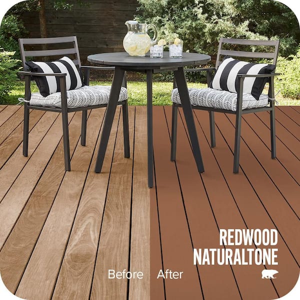 5 gal. #SC-122 Redwood Naturaltone Solid Color Waterproofing Exterior Wood Stain and Sealer