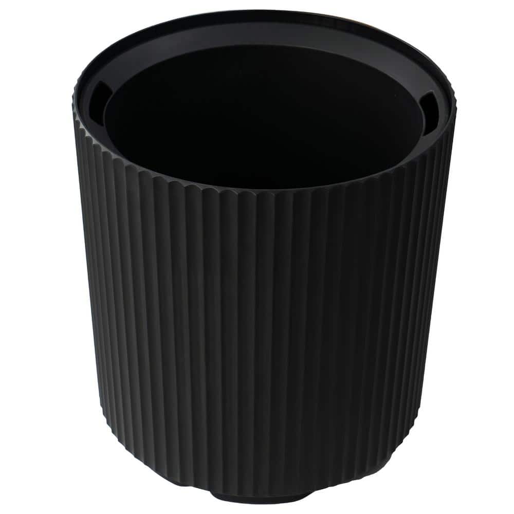 Round 14 3/4 in. D x 16 in. H High Quality Plastic Planter Plant Pots with Water Reservoir (Black) price history on PriceWatchPro