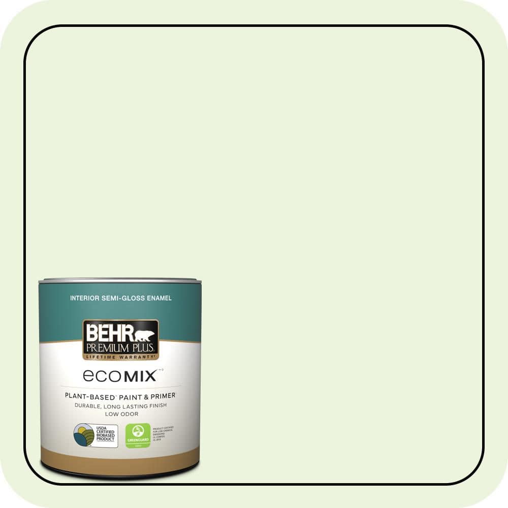 1 qt. #430C-1 White Willow Semi-Gloss Enamel EcoMix Plant-Based Interior Paint & Primer price history on PriceWatchPro
