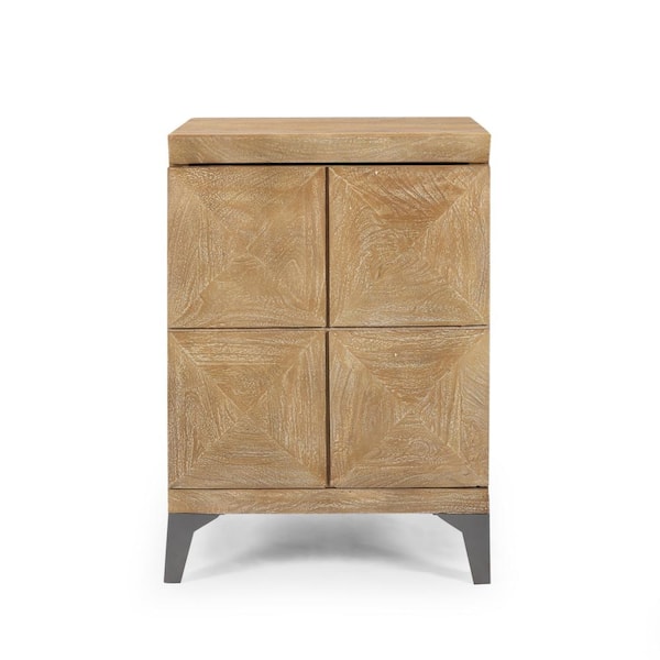 Glover Sandblasted Oak Accent Cabinet with 1-Door