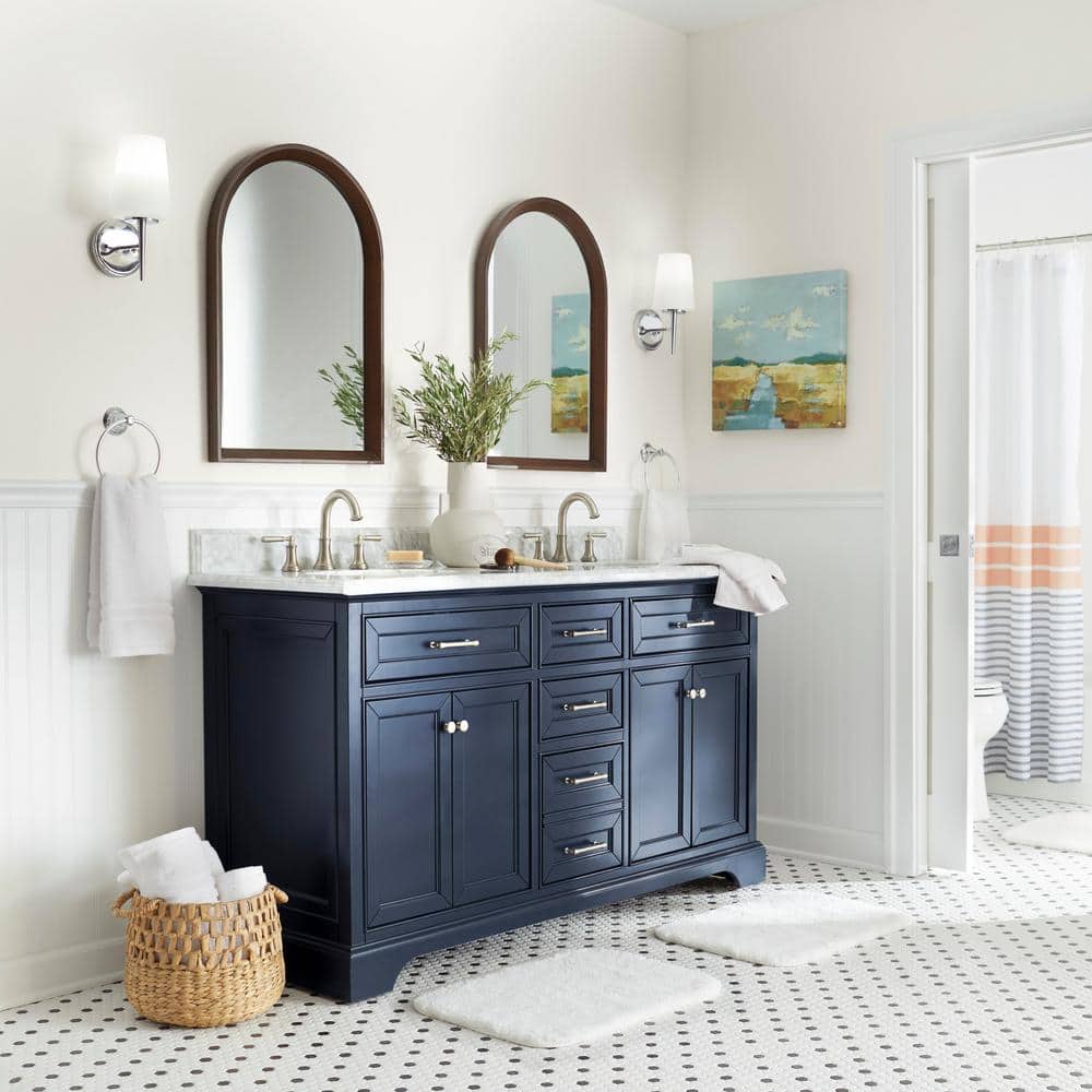 Pure White 34" x 20" Nylon Bath Rug with Latex Backing