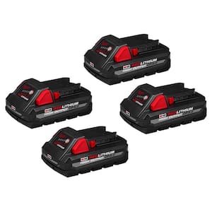 M18 18-Volt Lithium-Ion HIGH OUTPUT CP 3.0 Ah Battery Pack (4-Pack)