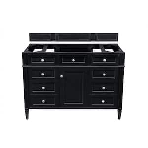 Brittany 46.8 in. W x 23 in. D x 32.8 in. H Single Bath Vanity Cabinet Without Top in Black Onyx