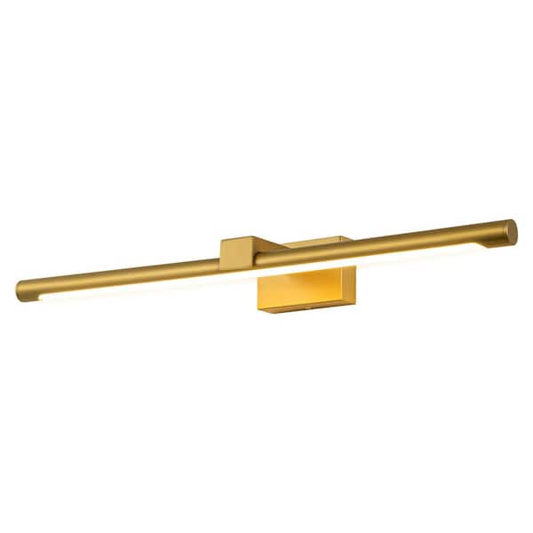 Becky 1-Light 23.6 in. Modern Gold Linear Wall Light Dimmable Integrated LED 3000K Bathroom Vanity Light