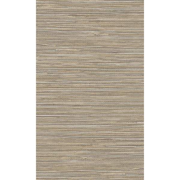 Grasscloth Style Grey Non-Woven Paste the Wall Textured Wallpaper 57 sq. ft.