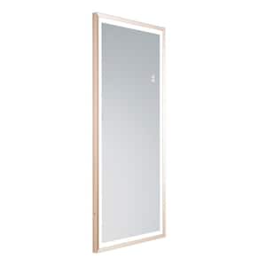 22 in. W x 65 in. H Large Rectangular Aluminium Framed Dimmable Wall Mount Bathroom Vanity Mirror in Matte Gold