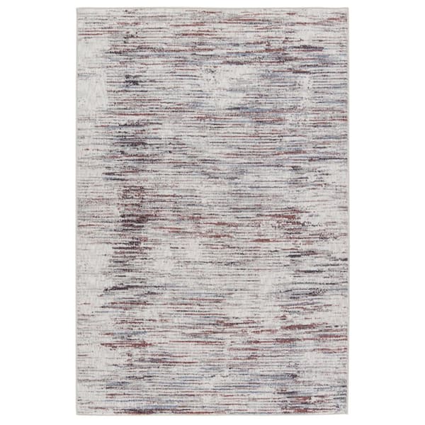 Jaipur Living Seismic Gray/Burgundy 8 ft. x 10 ft. Abstract Rectangle Area Rug