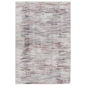Seismic Gray/Burgundy 10 ft. x 14 ft. Abstract Rectangle Area Rug