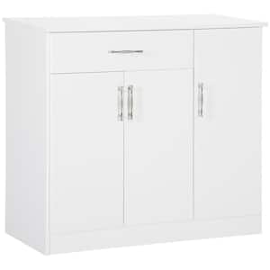 Modern White Kitchen Sideboard with Drawer and Double Door Cabinet