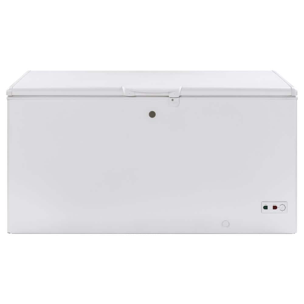 White Door GE FCM16DLWW 65 Inch Freezer with 15.7 cu Capacity in White ft Manual Defrost Energy Star Certified 