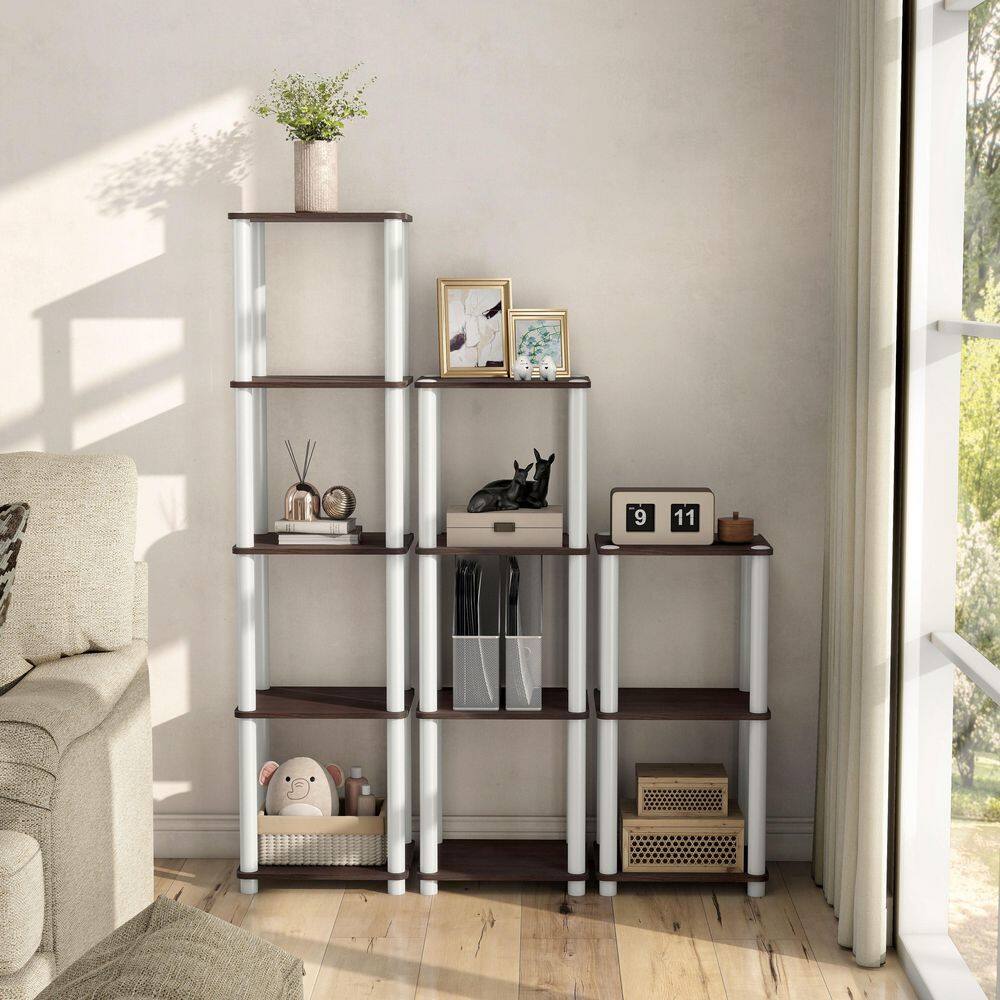 Furniture of America Quincy 58.2 in. Tall Espresso Engineered Wood 5 ...