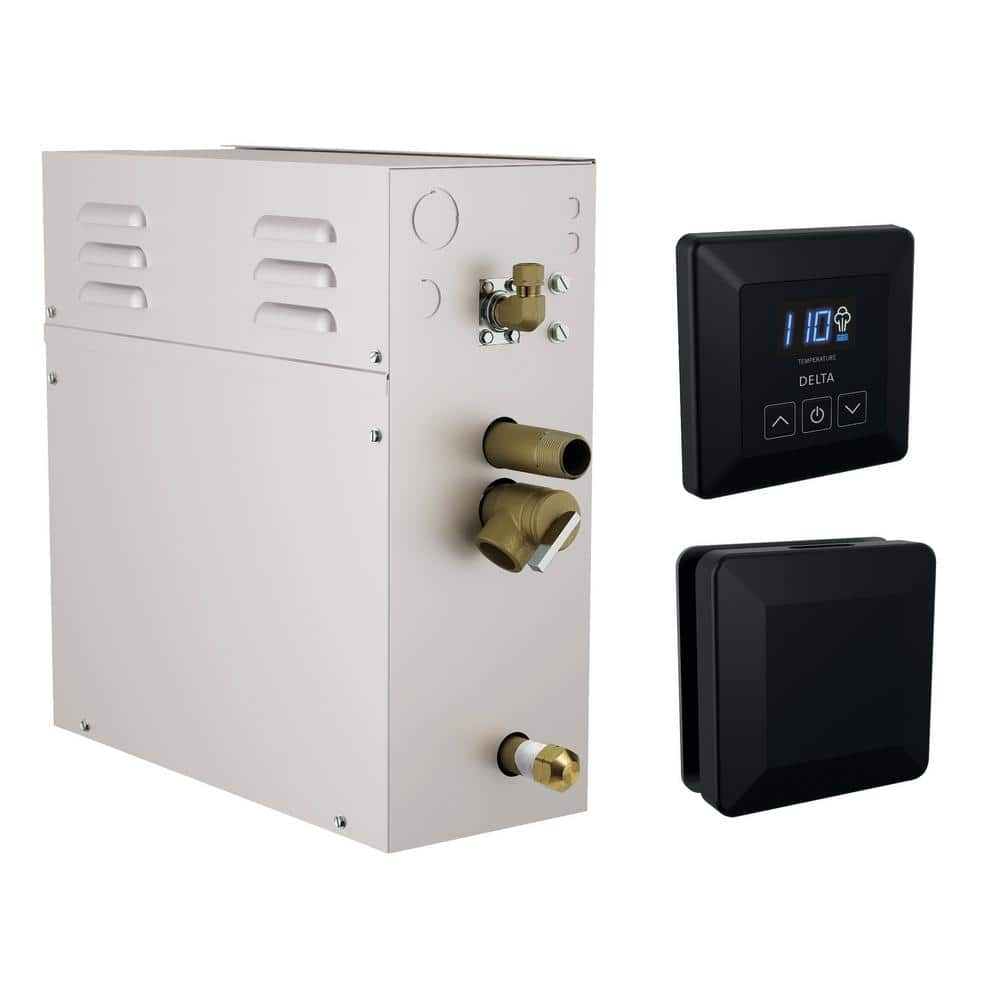 Matte Black 7.5kW Steam Shower Generator with Digital Control