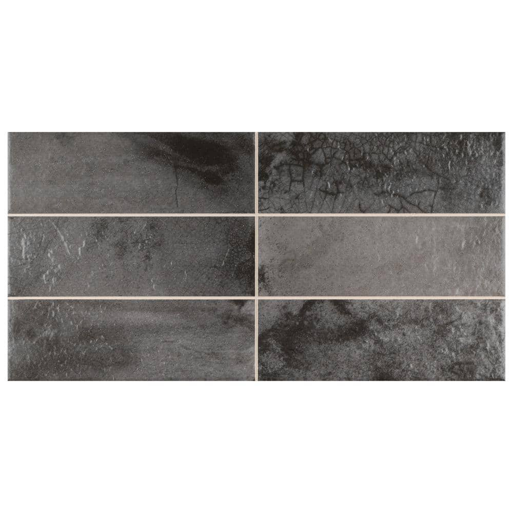 LAU 3X12 Artesano Matte Black Wall Tile - Tile for Less Utah