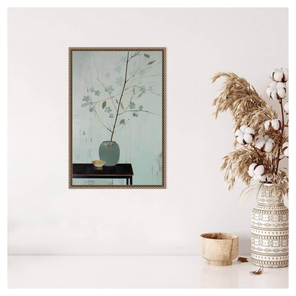 Amanti Art Branch in Vase by Treechild Canvas Wall Art Print Framed 16 x 23-in.