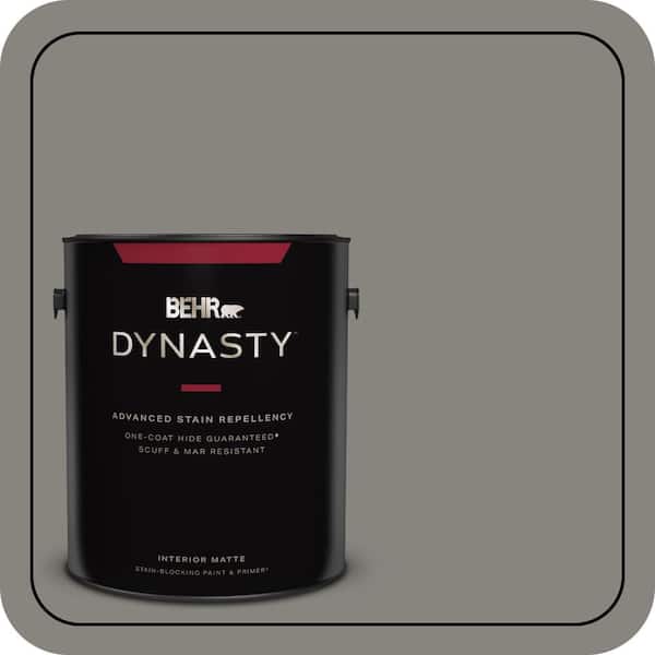 BEHR DYNASTY 1 gal. #PPU24-07 Barnwood Gray Matte Interior Stain-Blocking Paint & Primer