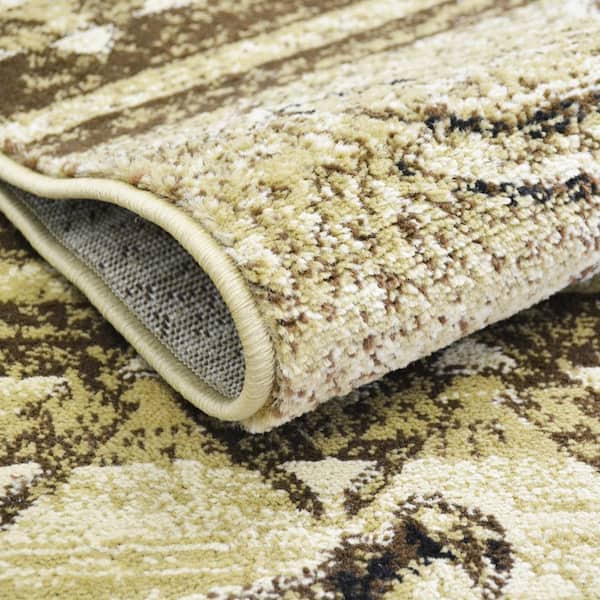 American Destination Abilene Lodge Antique 2 ft. x 8 ft. Woven Abstract Polypropylene Rectangle Area Rug