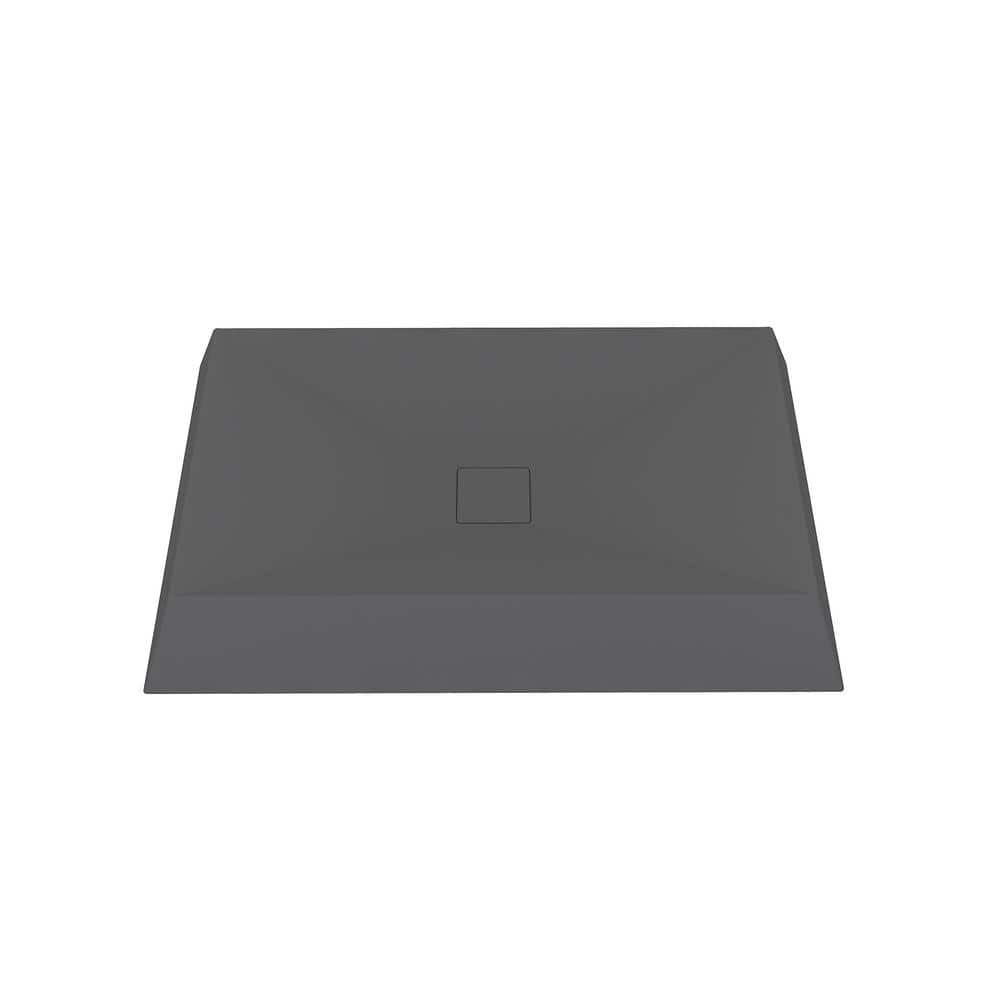 Black Earth Rectangular Ceramic Above-Counter Vessel Sink