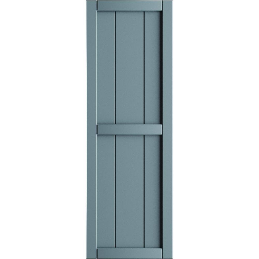 21-1/2 in. x 92 in. True Fit PVC 4-Board Framed Board and Batten Shutters in Peaceful Blue (Per Pair) price history on PriceWatchPro