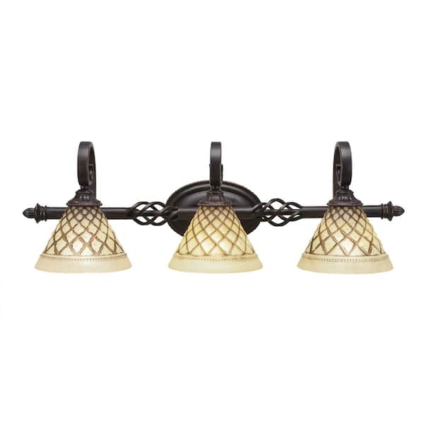 Unbranded Bridgewater 30.25 in. 3-Light Dark Granite Vanity Light