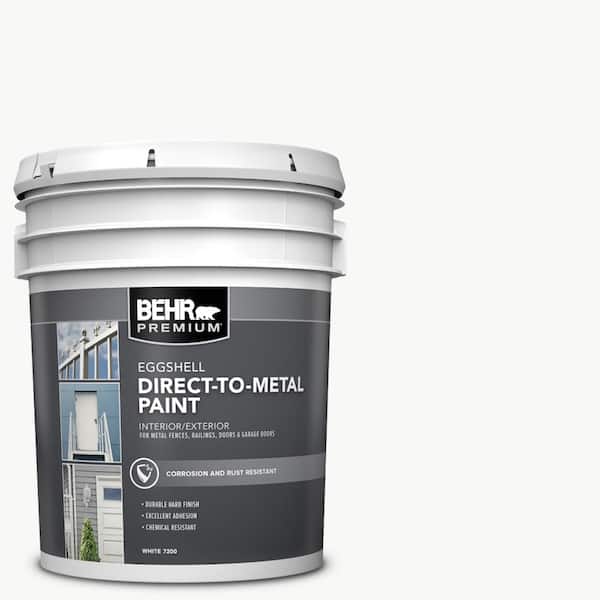 BEHR PREMIUM 5 gallon White Eggshell Direct to Metal Interior/Exterior Paint
