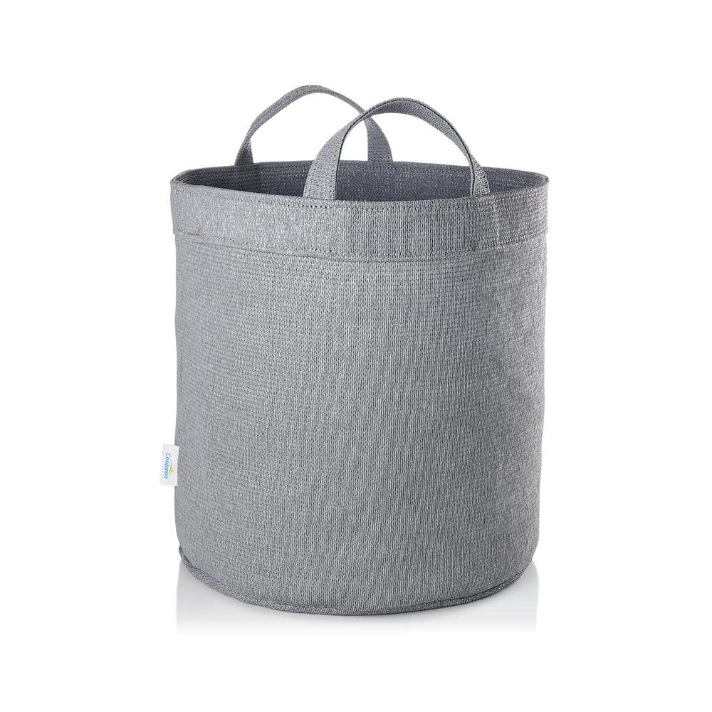 Coolaroo 10 Gallon Round Fabric Grow Bag with Drainage Holes, UV Resistant  and Durable Handles - 1 Pack, Steel Grey 